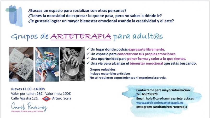 Grupos de arteterapia para adultos 